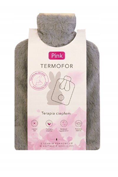 Other PINK gray hot water bottle RABBIT 2 L