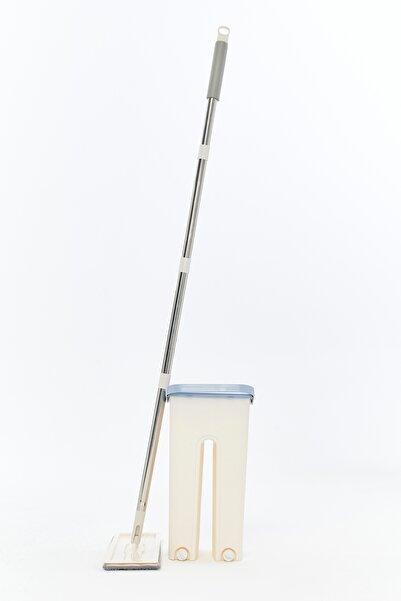 THE LUTHIEN'S Çift Hazneli Flat Mop Seti – Mikrofiber Bezli, Sıkmalı, Paslanm...
