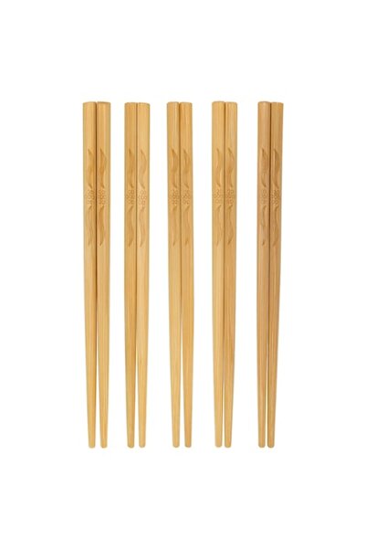 OEM Set 10 pairs of bamboo chopsticks, handmade, reusable, 27 cm,