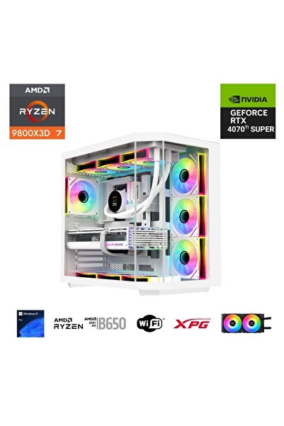 ETERNAL POWER RYZEN 7 9800X3D 64GB DDR5 1TB M.2 RTX 4070Tİ SUPER B650 WIFI 75...