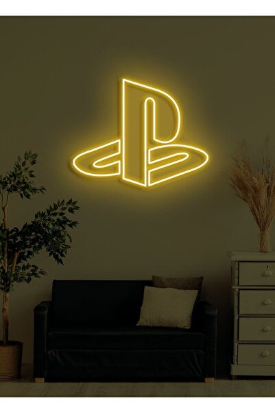 BİZ BU İŞİN KEYİF KISMINDAYIZ Playstation Logo Neon Tabela