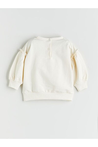 LC Waikiki LCW baby Çiçekli Kız Bebek Sweatshirt ve Tayt 2'li