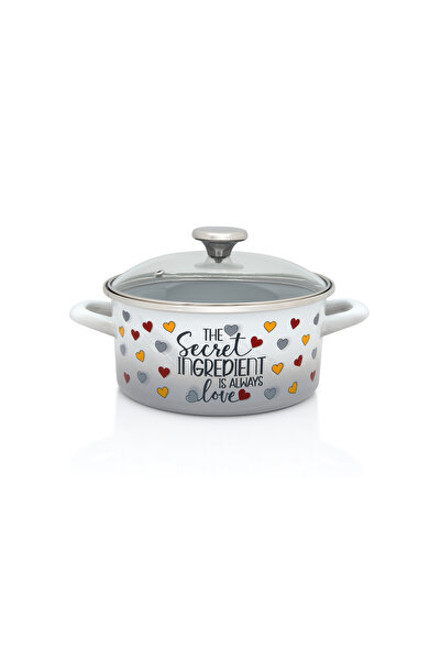 Metalac Oală de gătit 2,8l capac de sticlă Secret Ingredient smalț/20cm/2,8l