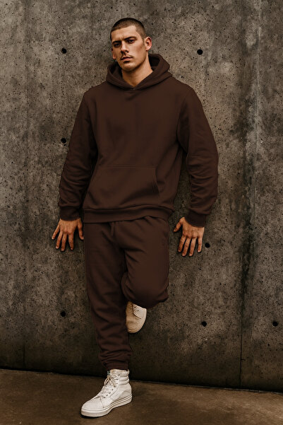 CMZ COLLECTİON Unisex Σετ Φόρμας Oversize με 3 Κλωστές και Λεπτομέρειες – Φού...