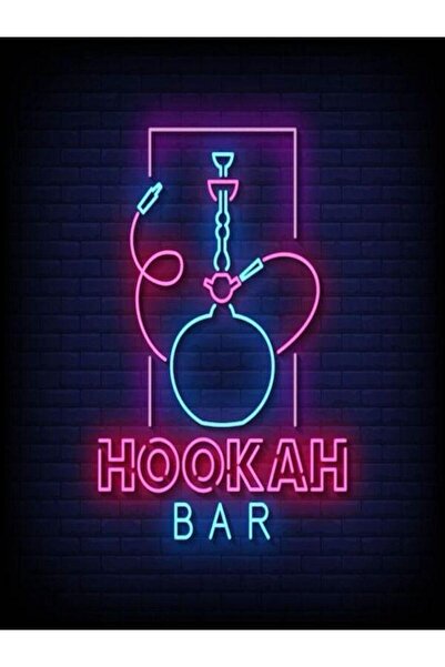 BİZ BU İŞİN KEYİF KISMINDAYIZ HOOKAH BAR Yazılı Neon Tabela
