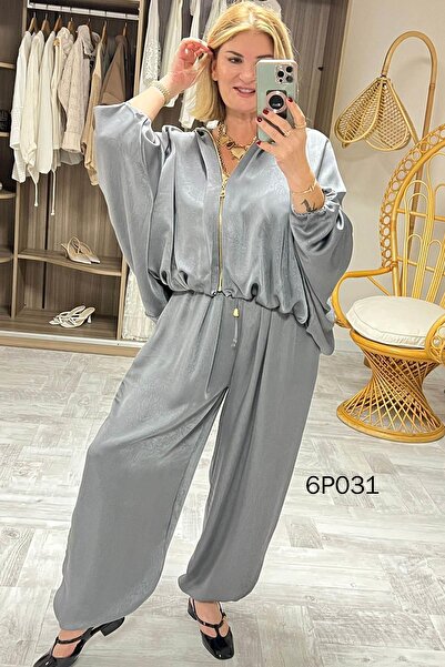 İnce Topuk Prive Casual Satin Set 6P031