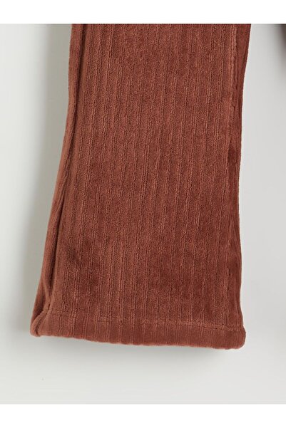 LC Waikiki LCW Kids Beli Lastikli Kadife Kız Çocuk Tayt