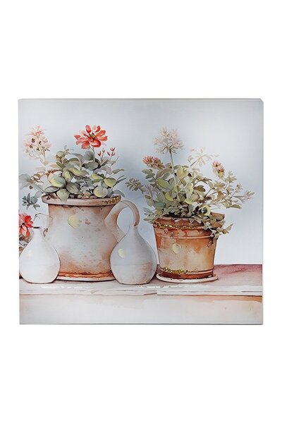 MAPLE LEAF لوحة فنية جدارية من القماش، 40% رسم يدوي على إطار جداري 30×30 سم