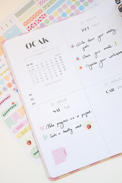 Matt Notebook 2026 Yılı Haftalık Kare Ajanda - 12 Aylık