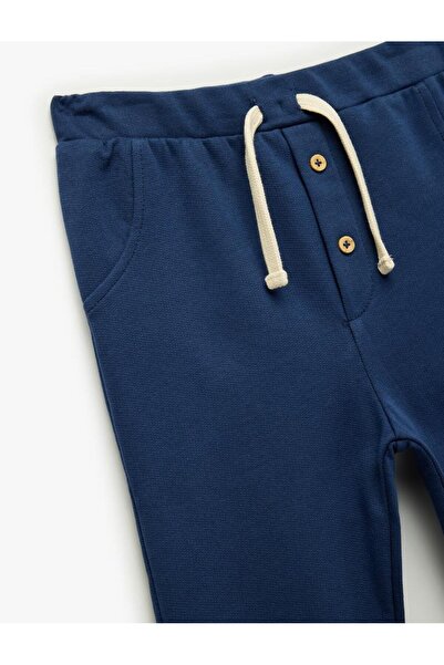 Koton Baby Boy Buttoned Cotton Comfortable Cut Basic Sweatpants (Aw 25)