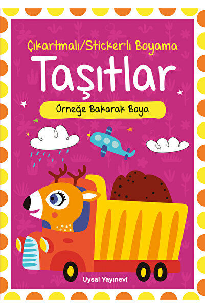 Uysal Yayınevi Çıkartmalı Stickerlı Taşıtlar Boyama Kitabı