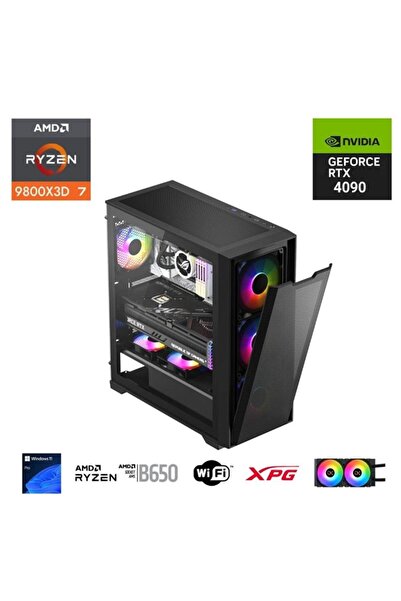 ETERNAL POWER RYZEN 7 9800X3D 64GB DDR5 1TB M.2 RTX 4090 B650 WIFI 850W 240M