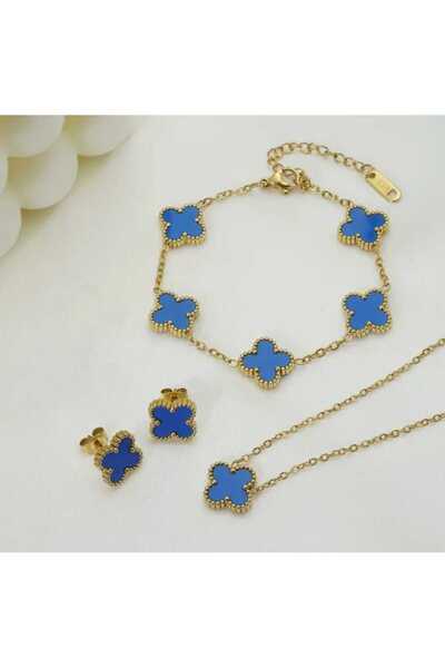 Arvella Takı Lucky Clover Paslanmaz Çelik Dört Yapraklı Çiçek Kolye