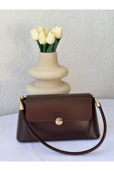 Women's Brown Tulip Model Hand & Shoulder Bag