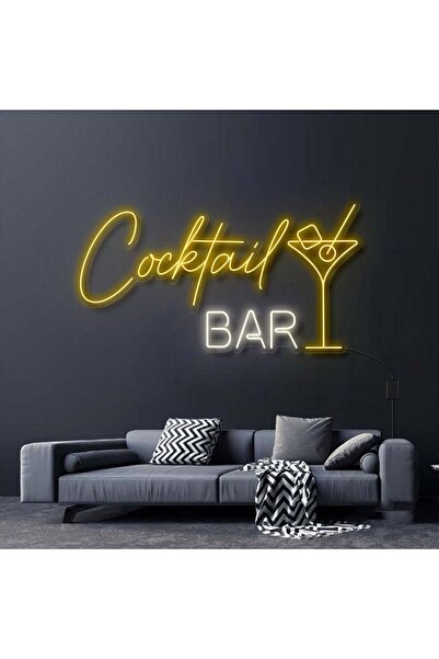 BİZ BU İŞİN KEYİF KISMINDAYIZ Cocktail BAR Yazılı ve Şekilli Neon Tabela