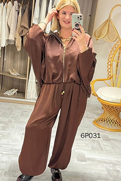 İnce Topuk Prive Casual Satin Set 6P031