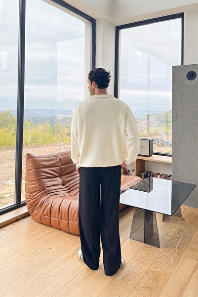 Flaw Wear Polo Collar Buttoned Knitwear Sweater