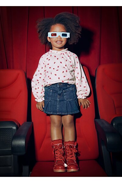 MAYORAL Girl's Embroidered Blouse Ecru 4003