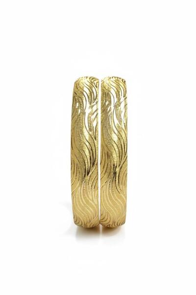 Çgk Çiğdem Gürel Kuyumculuk Desenli Altın Bilezik