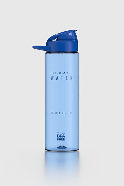 Renga Lidya Text Patterned 630 ml Tritan Flask 912033 Blue