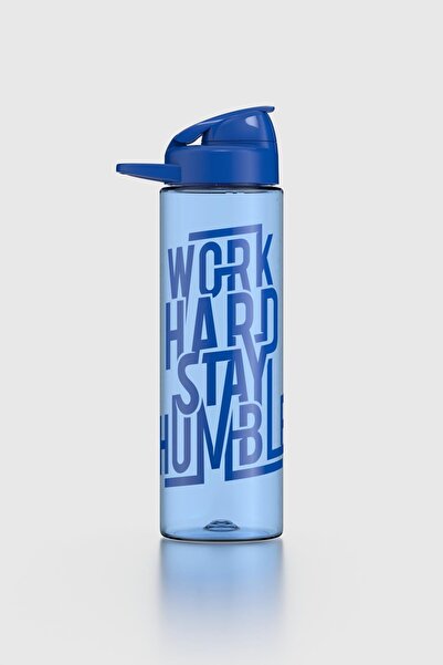 Renga Lidya Work Hard Pattern 630 ml Tritan Water Bottle 912033 Blue