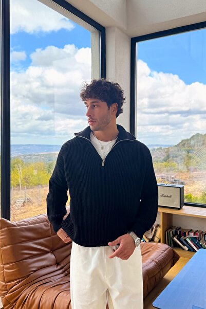 Flaw Wear سترة بسحاب أسود اللون