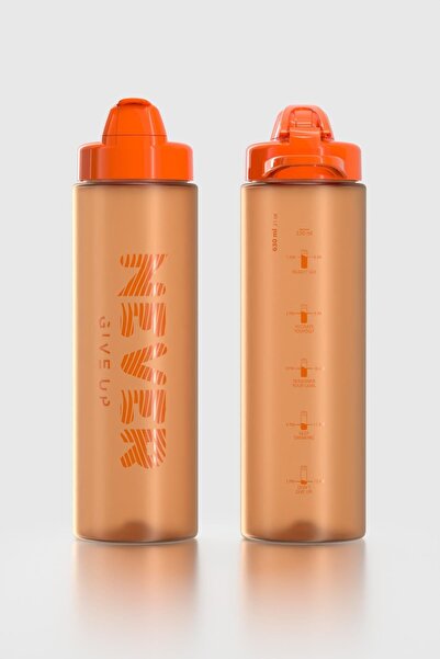 Renga Lidya 630 ml Matte Tritan Bottle with Text Pattern 912118 Orange