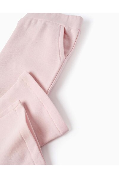 Ziddy Cotton Tracksuit with Colour block for Baby Girls 'Minnie', Pink