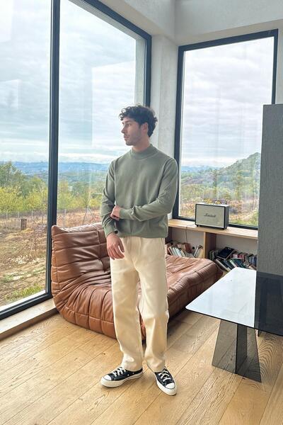 Flaw Wear Turtleneck Basic Knitwear Sweater