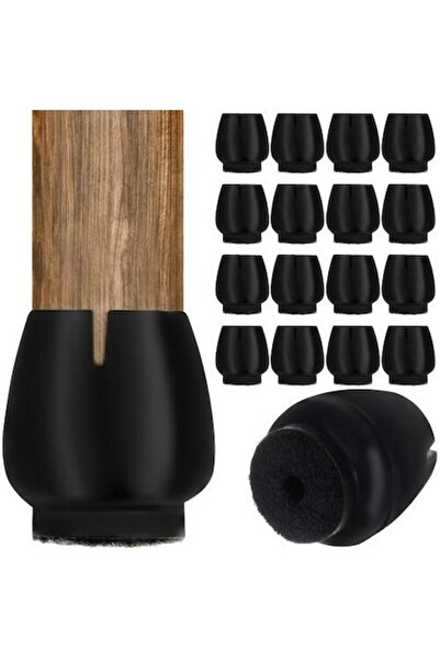 SMARTECH Set de protecție pentru picioare de scaun, Smartech, 16 piese, negru, 12-16 mm