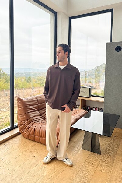 Flaw Wear Local Nakışlı Polo Yaka Sweatshirt