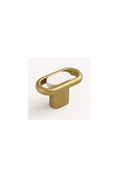 Urban Lungo Deluxe Furniture Handle White + Matte Gold 032 mm