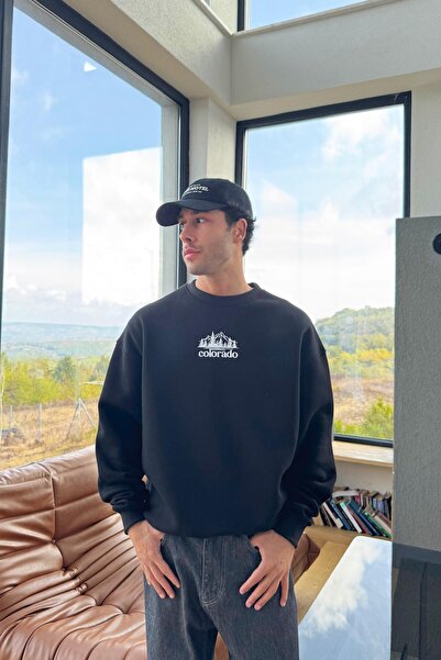 Flaw Wear Swea brodată din Colorado tricou negru