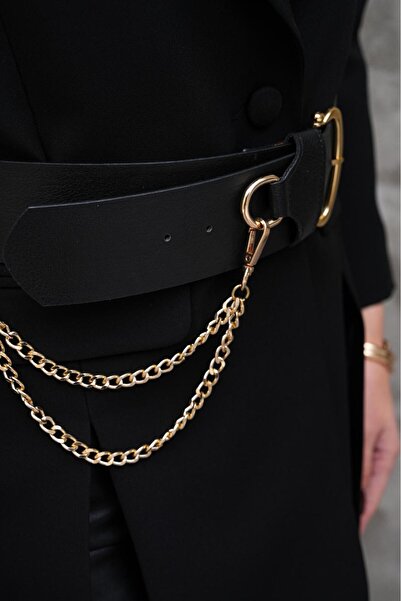 MODAM HİFA Chain Detailed Women's Belt Dress Belt Waist Belt Trouser Belt