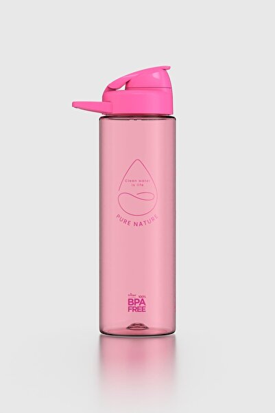 Renga Lidya Text Patterned 630 ml Tritan Flask 912033 Fuchsia
