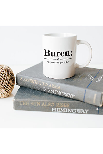 Hediyesepeti كوب هدية مع الاسم والمعنى مكتوبين عليه