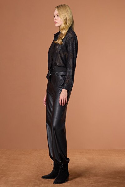 UPGRADE Jogger Deri Pantolon Siyah