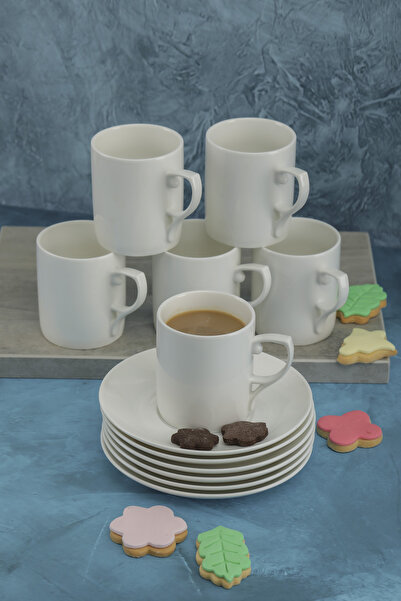 Cooker 6-Piece 220 ml Porcelain Cup Set | Stylish Boxed Gift Coffee Cup