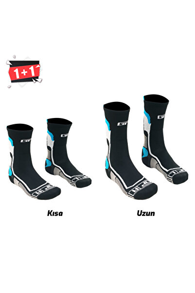 GP KOMPOZİT Universal Uzun Kısa Termal Çorap Seti Mavi