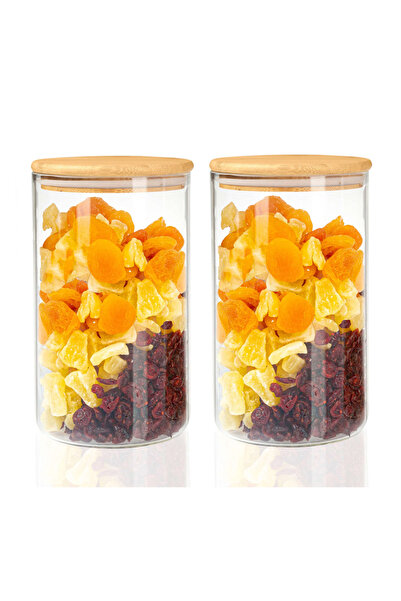 Denia Home | Borelia | 6'lı Bambu Kapaklı Baharat- Kavanoz Takımı 650ML