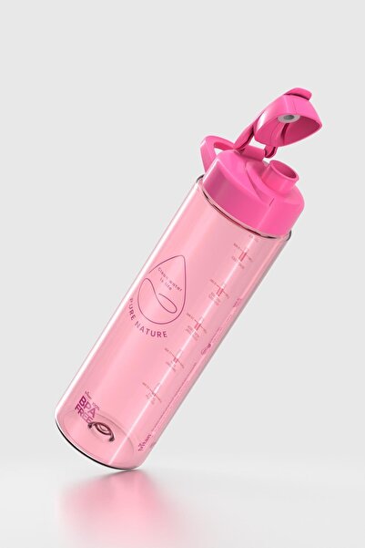 Renga Lidya Text Patterned 630 ml Tritan Flask 912033 Fuchsia