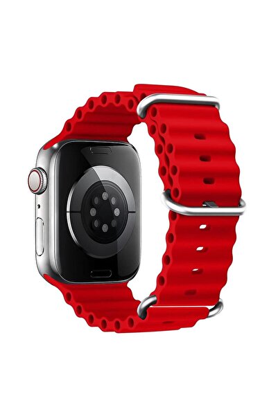 Microsonic Apple Watch Ultra 3 Kordon Aqua Belt Kırmızı