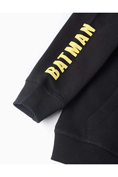 Ziddy Hooded Sweatshirt with Kangaroo Pocket for Boys 'Batman' , Black