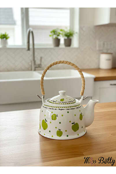 Miss Betty إبريق شاي مون أمار بمقبض من الخيزران