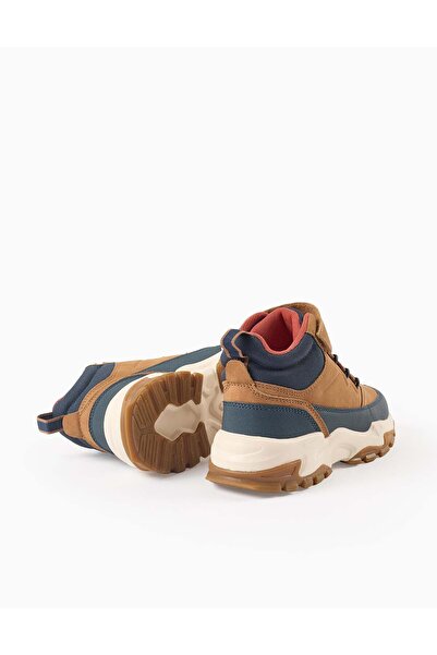 Ziddy Superlight Runner Mountain Boots for Boys, Camel/Blue