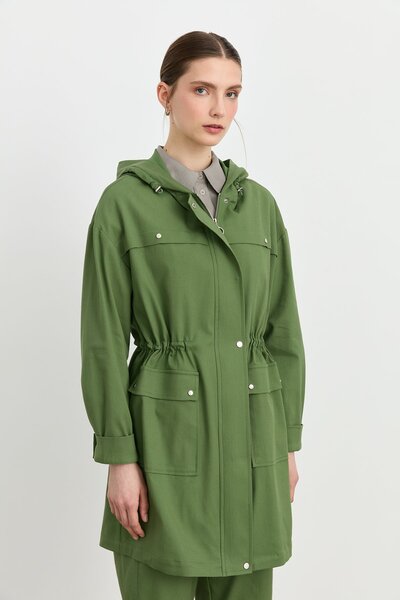 Nihan Kemer ve Aksesuar Detaylı Kanvas Denim Kap Amazon