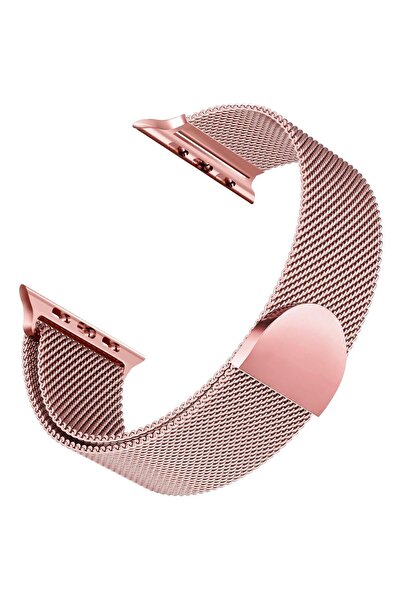 Microsonic Apple Watch SE 3 40mm Kordon Luxe Metal Twist Rose Gold
