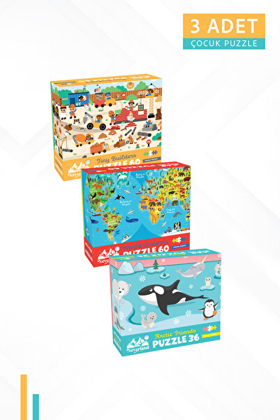 Neverland 3ADET 60 PARÇA - MİNİK İNŞAATÇILAR VE DÜNYAYI KEŞFET VE 36 PARÇA - ...