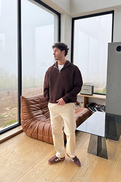 Flaw Wear Half Zip Knit Sweater