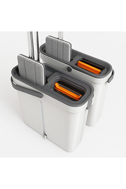 LEIHMANN Set mop plat si galeata cu scurgere